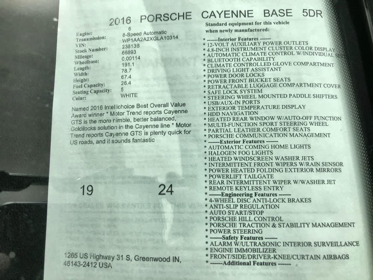 2016 Porsche Cayenne AWD 4dr